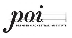 Logo in black lettering for premier orchestral institute
