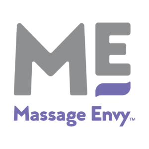 Massage Envy Logo with gray M and E. 