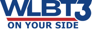Logo with letters WLBT above a red line and On your side below it.