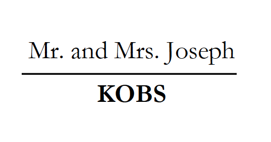 Mr. and Mrs. Kobs