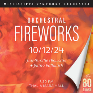 MSO’s October 12 concert ORCHESTRAL FIREWORKS features a full-throttle showcase plus piano hallmark with Tyler Kemp