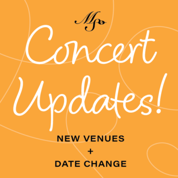 Concert Updates — New Venues & Date Change!